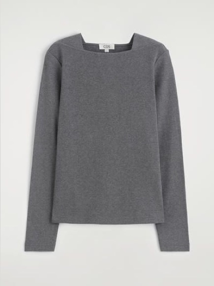 Cos Women's Charcoal Gray Lightweight Turtleneck Sweater
